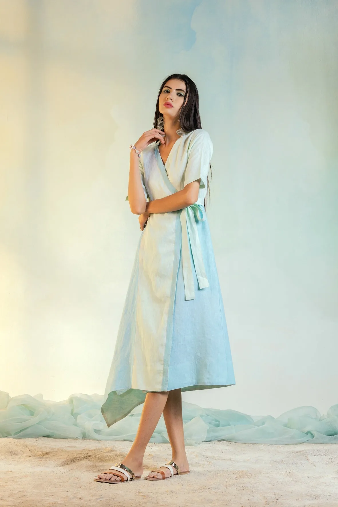 Wrap Linen Dress