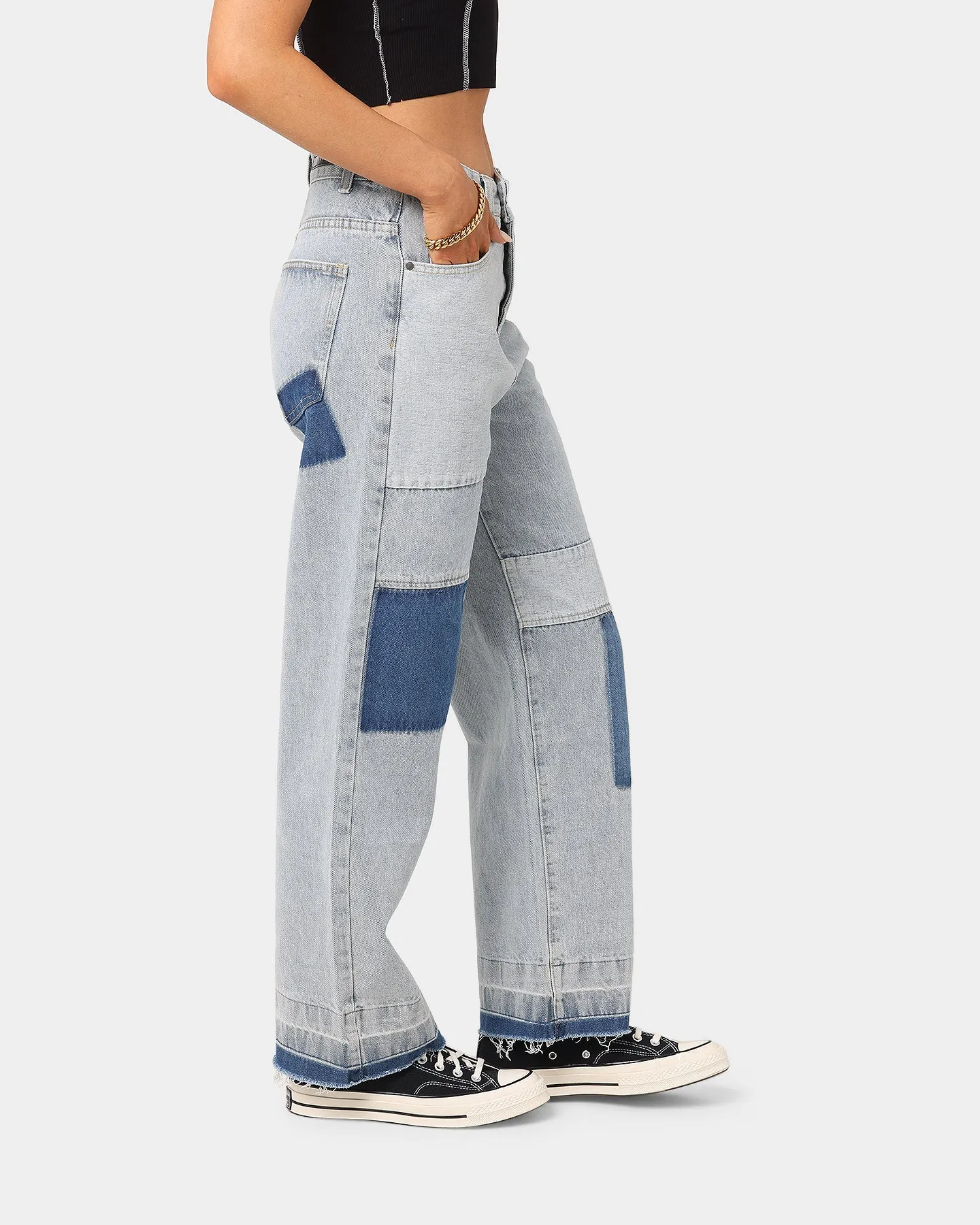 XXIII Women's Docia Patch Jeans Blue