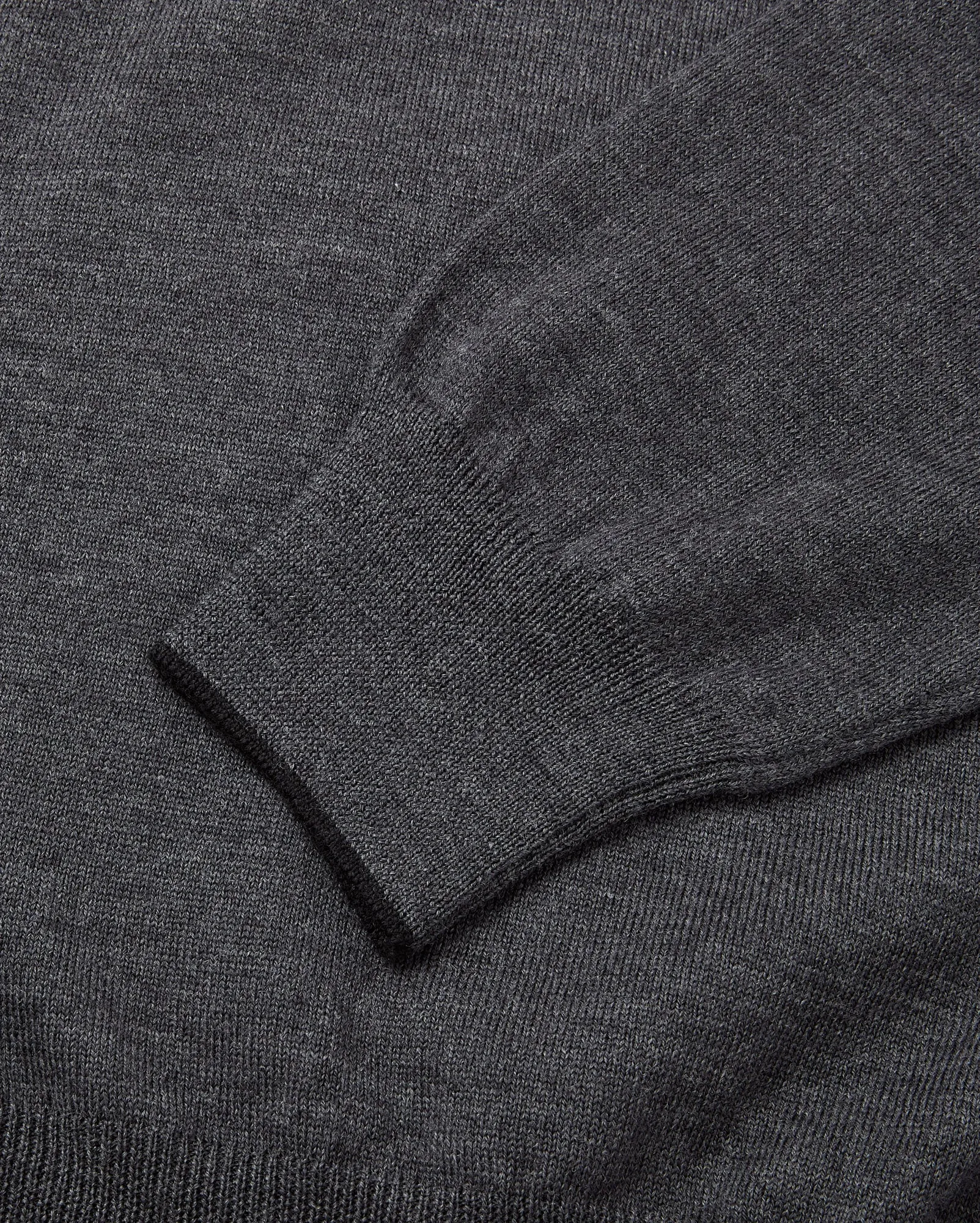 Zattura Quarter Zip Button & Zip Detail Knitted Jumper (Charcoal)