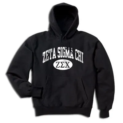 Zeta Sigma Chi Hoodie, Printed Vertical Arc Design - G185 - CAD